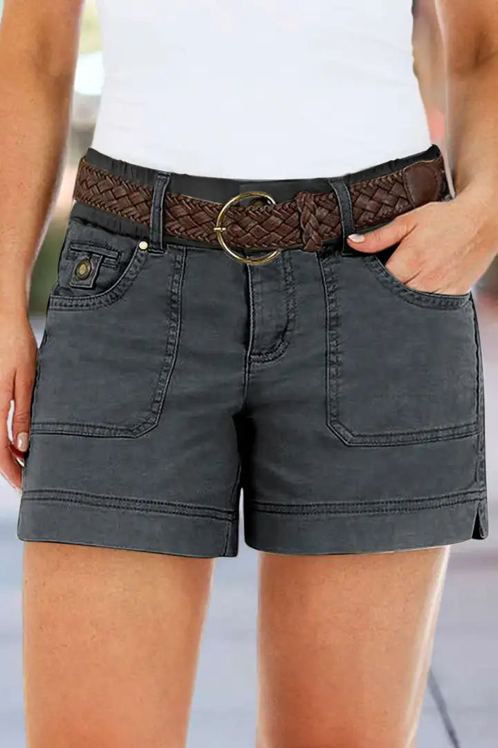 Myra - Effen korte broek met zakken