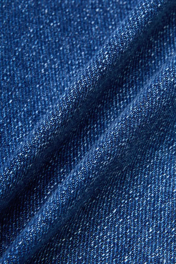 Sira - Denim broek met opgestikte zakken en hoge taille