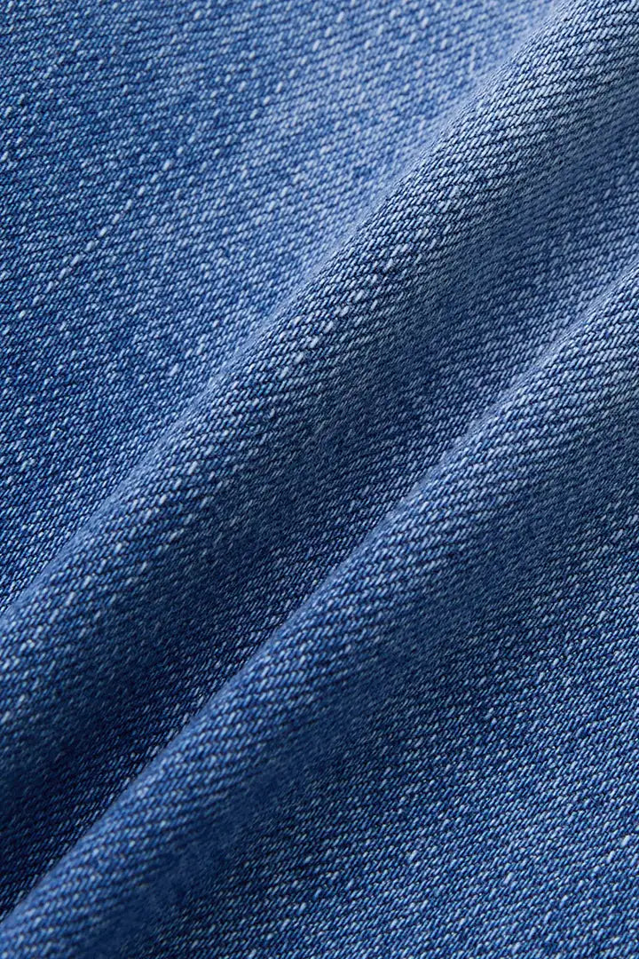 Mila - Denim broek met dubbele knoopsluiting