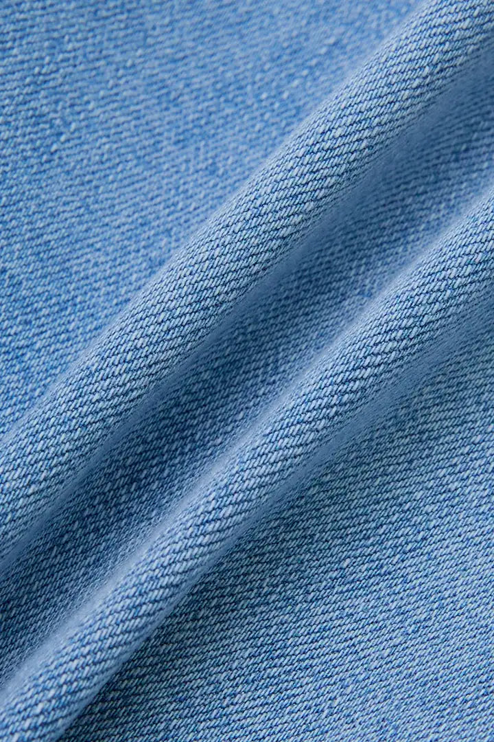 Lira - Denim broek met bloemenborduursel