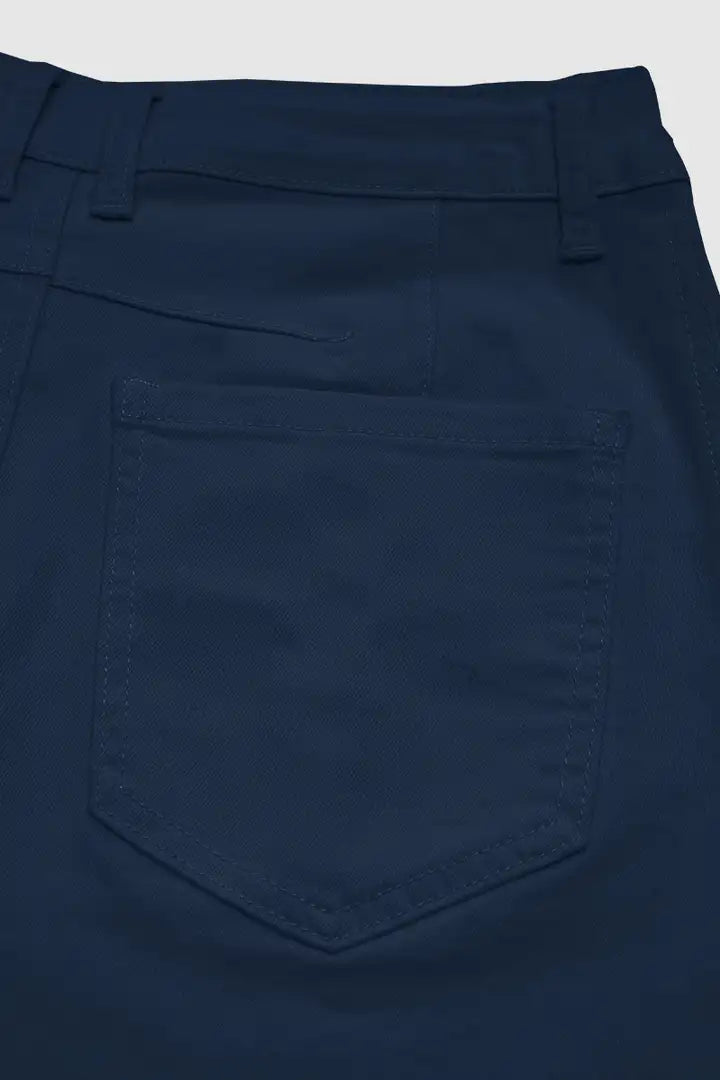 Mirae - Broek met effen stikdetails en middelhoge taille
