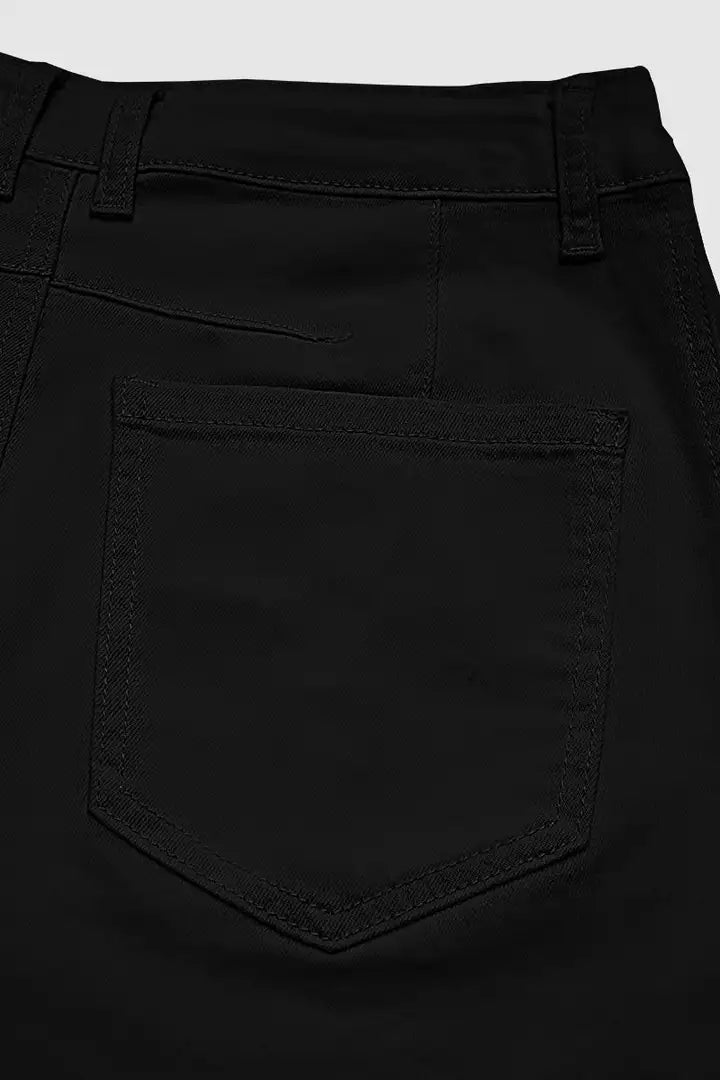 Mirae - Broek met effen stikdetails en middelhoge taille