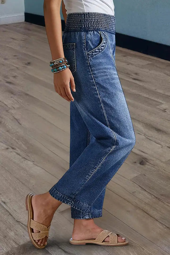 Yara - Wasbare, elastische crop broek