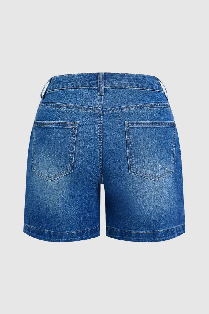 Nova - Wasbare denim broek met opgestikte zakken