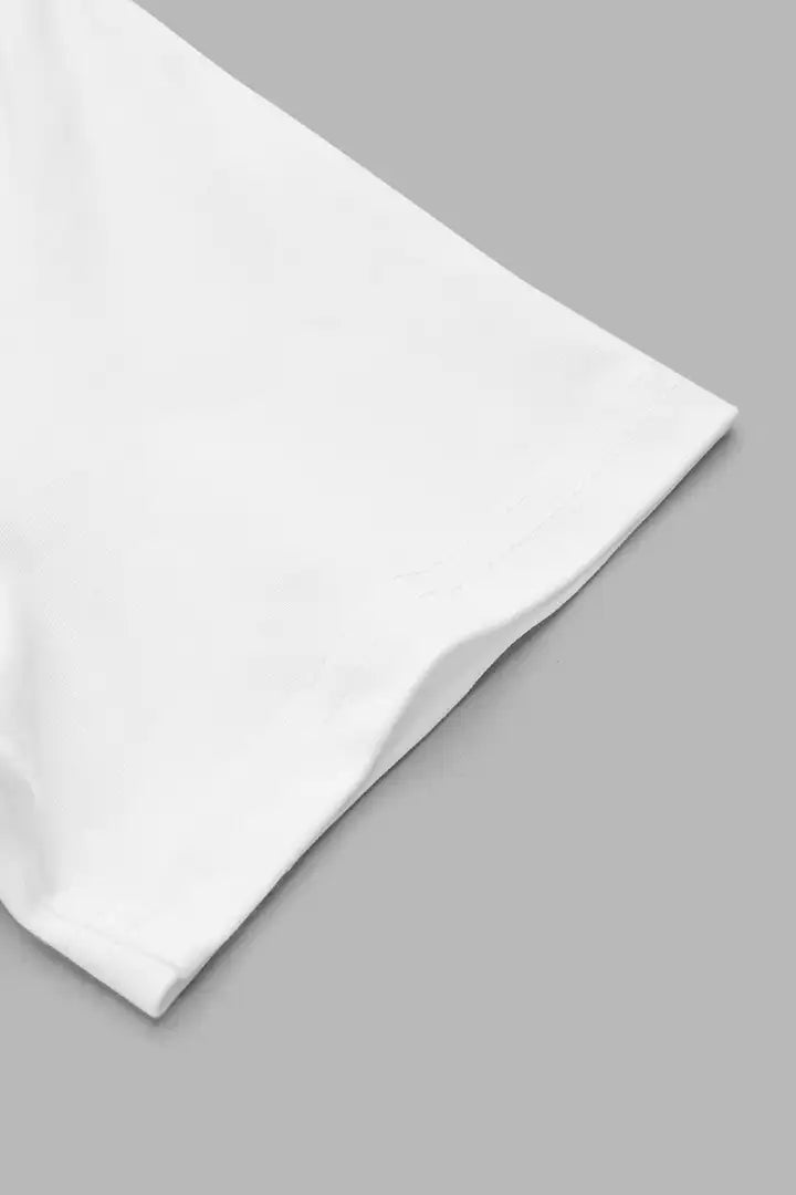 T-shirt met V-hals en korte mouwen