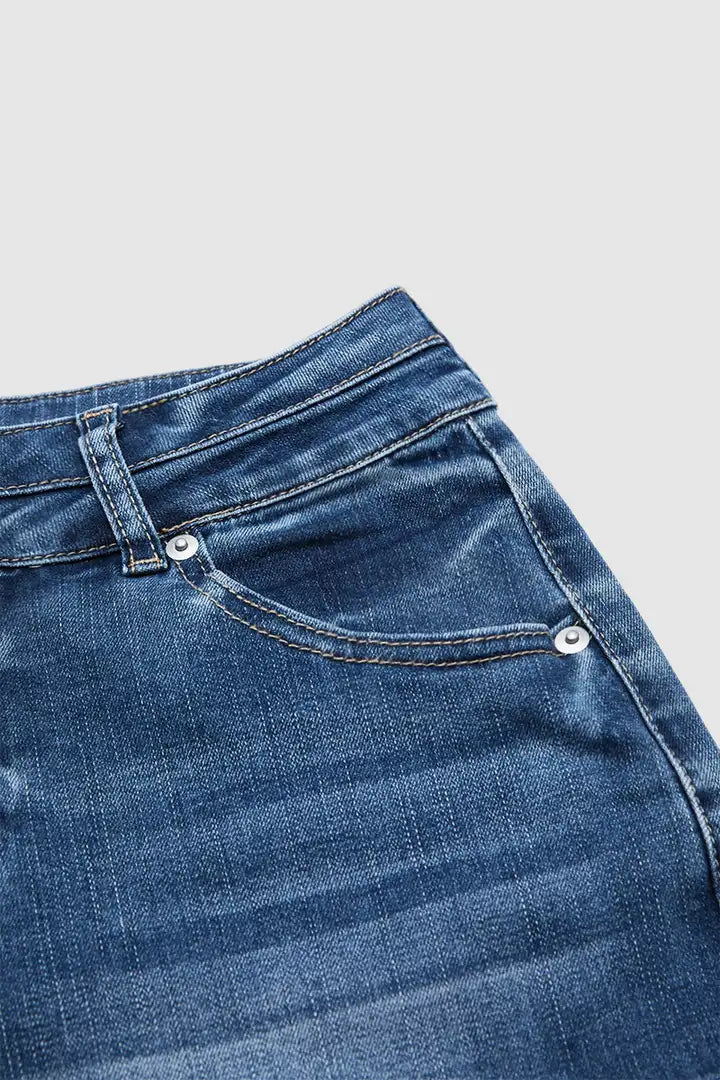 Tira - Denim broek met klepzakken