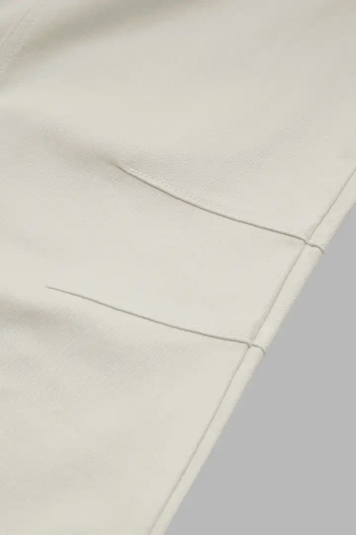 Mirae - Broek met effen stikdetails en middelhoge taille