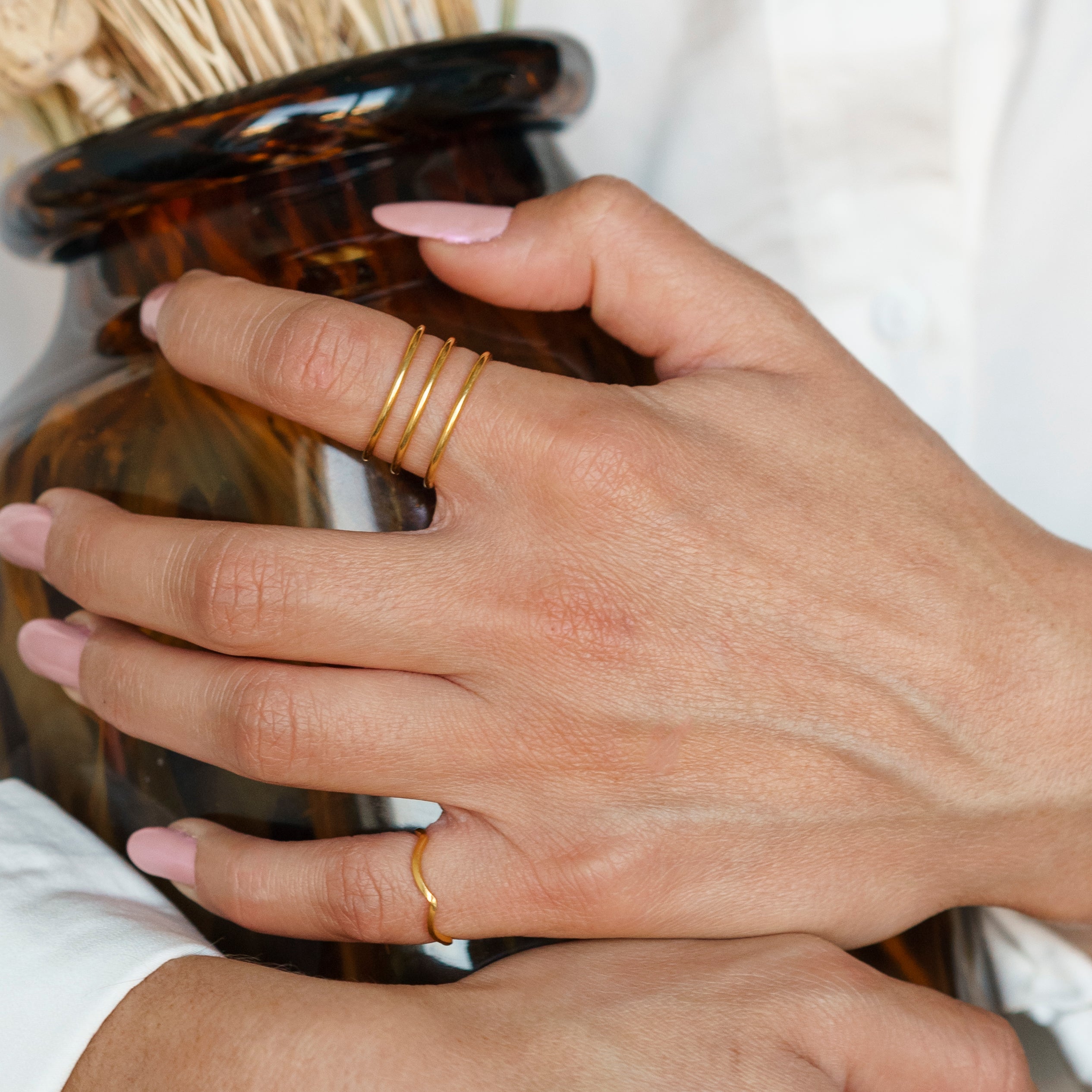 Verstelbare ring met drie lijnen