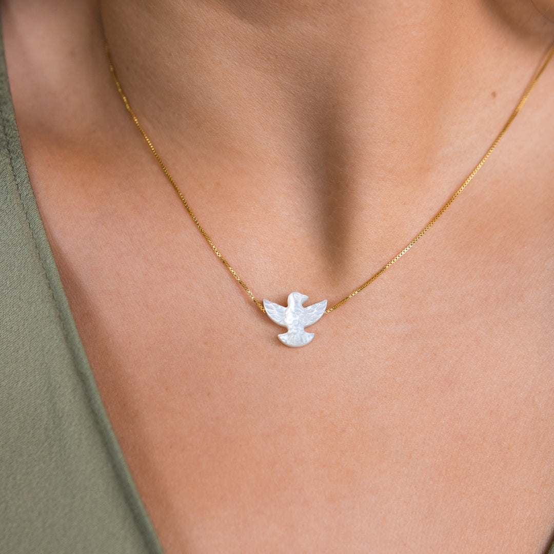 Ketting met duif hanger