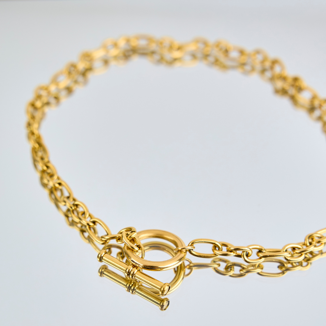 Chunky ketting met T-staafsluiting