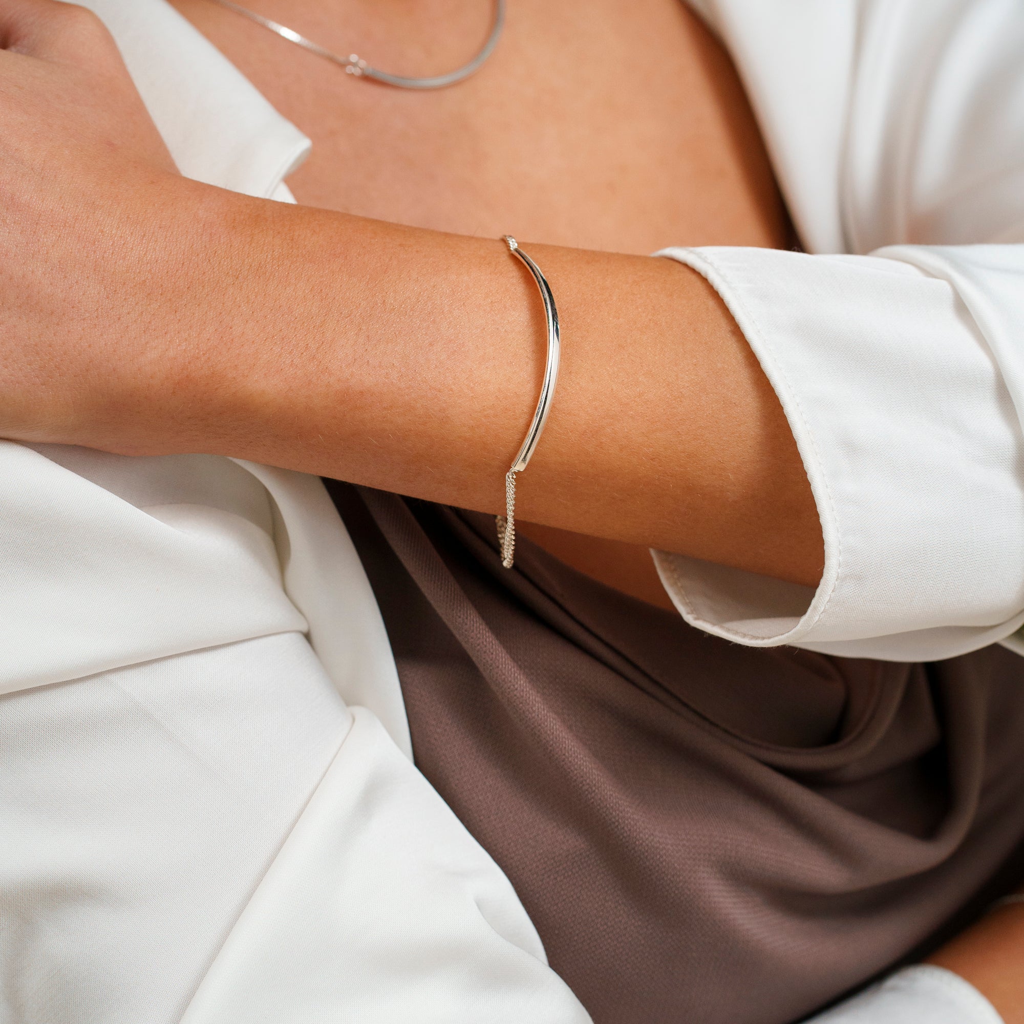 Glanzende ringarmband