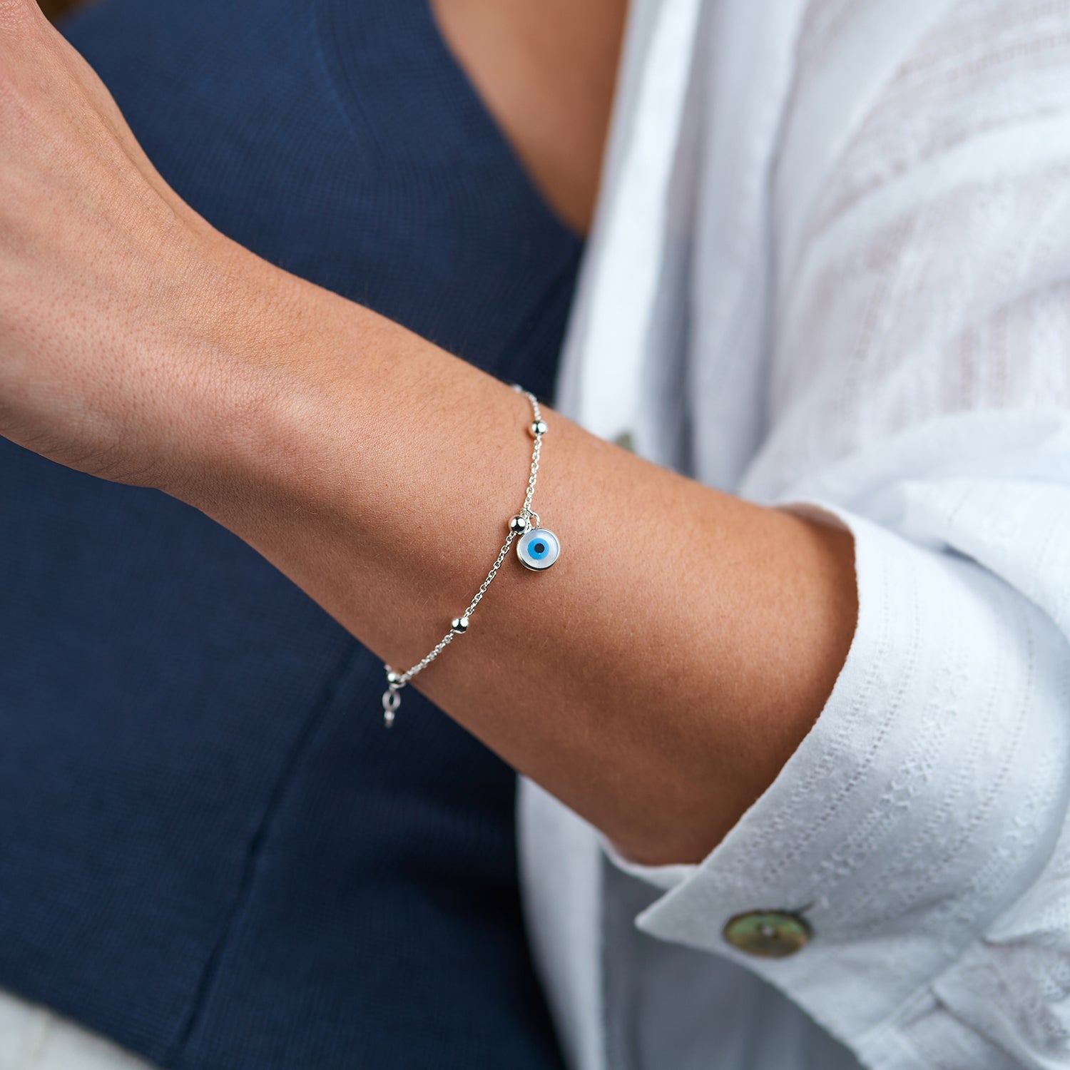 Armband met bolletjes en hanger