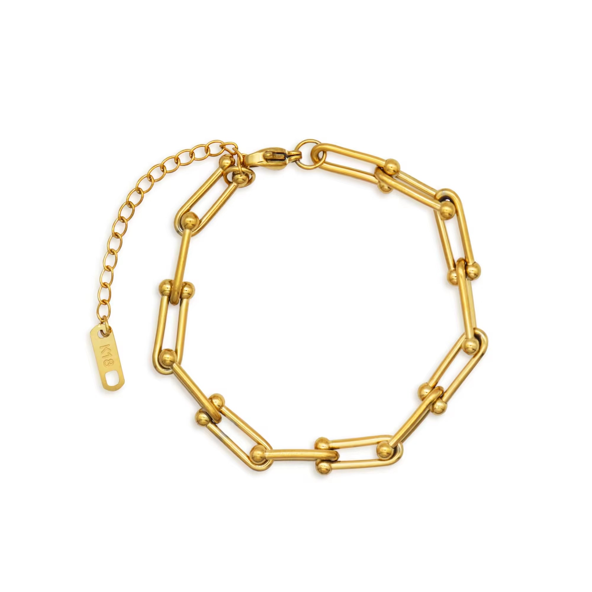 Chunky armband met U-vormige schakels