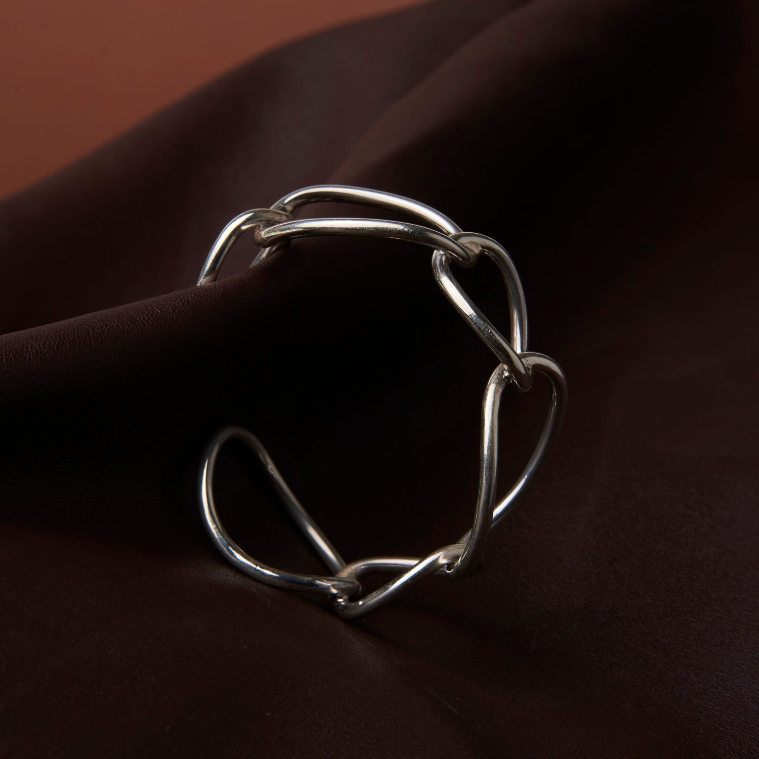 Armband met brede schakels