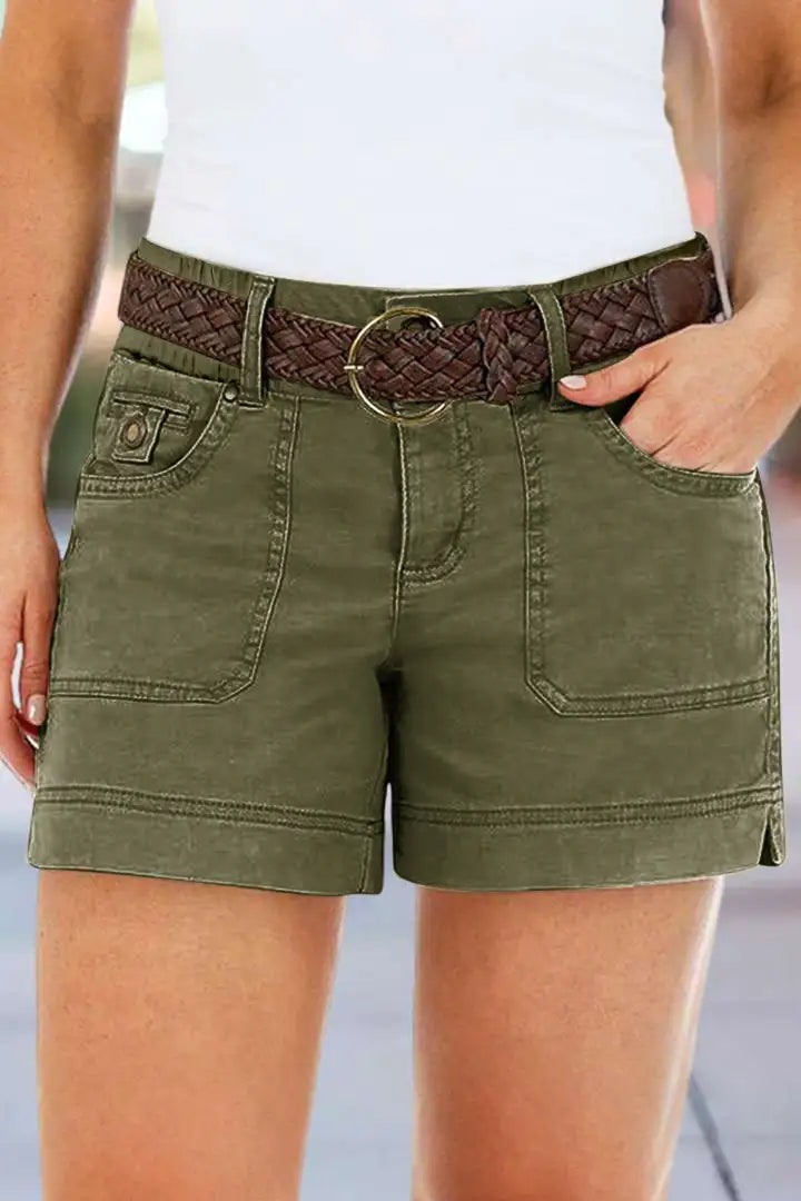 Myra - Effen korte broek met zakken