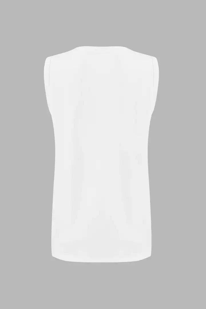Tanktop met ronde hals en korte mouwen