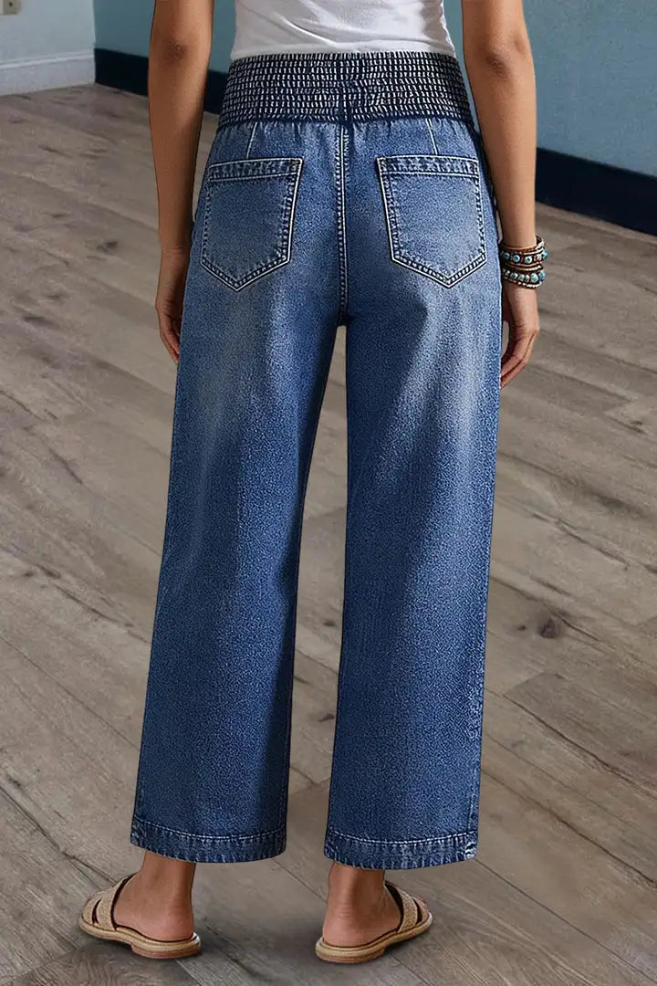 Yara - Wasbare, elastische crop broek