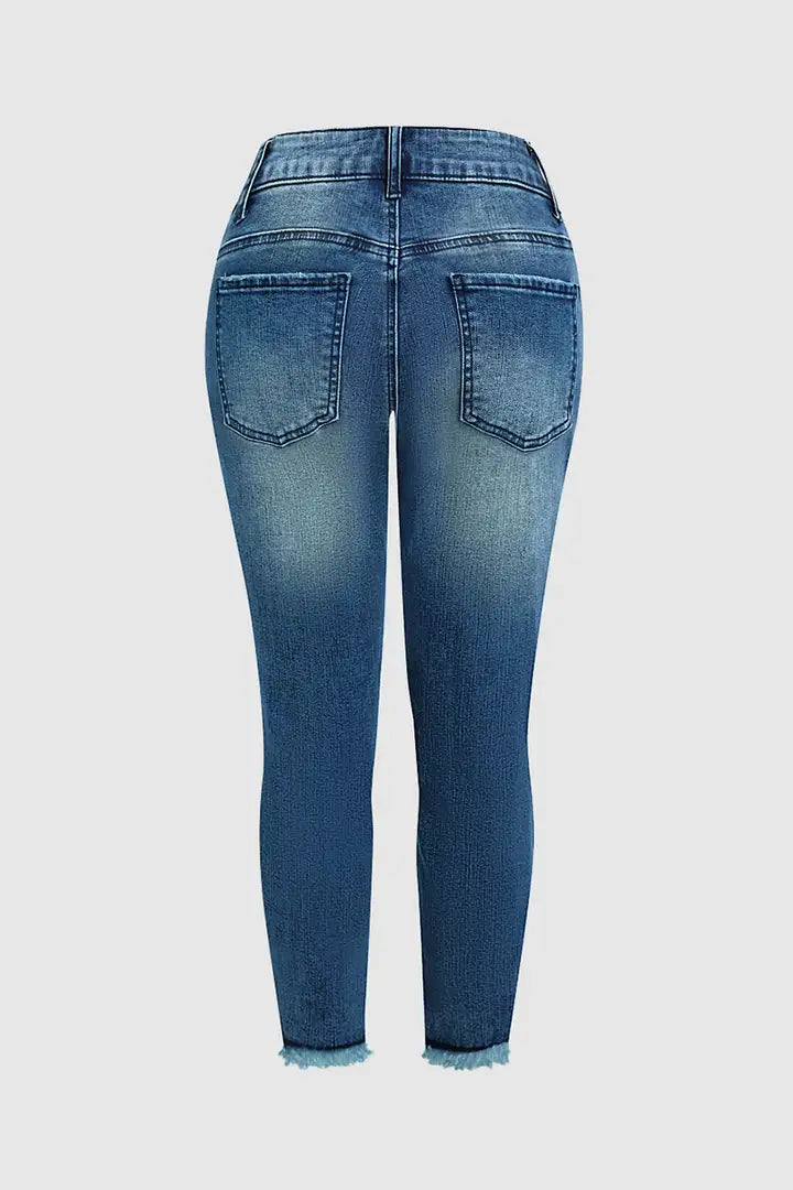 Skinny capri broek met Amerikaanse vlagprint