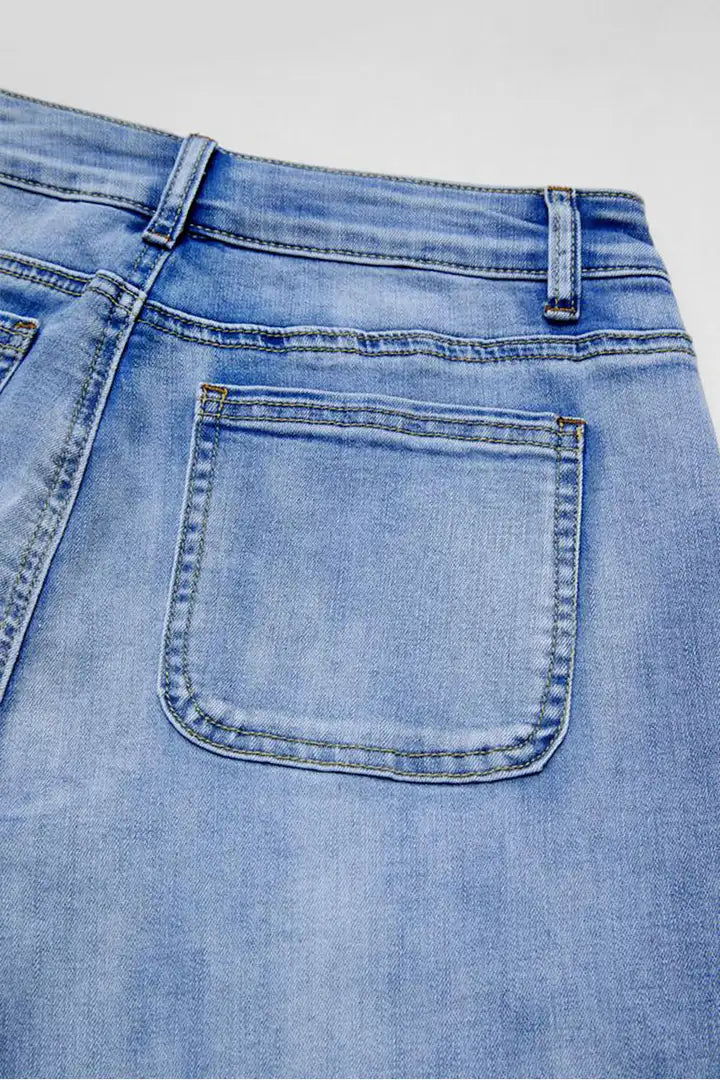 Liva - Cropped broek met meerdere zakken