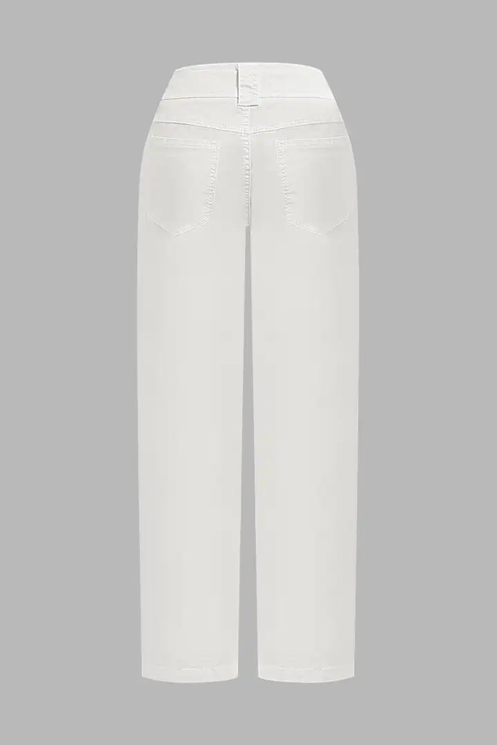 Nina - broek met rechte pijpen en effen naad