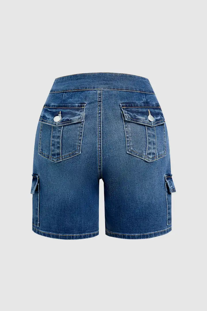 Tira - Denim broek met klepzakken