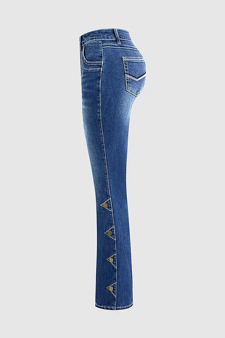 Aria - Wasbare broek met knoopsluiting aan de zijkant