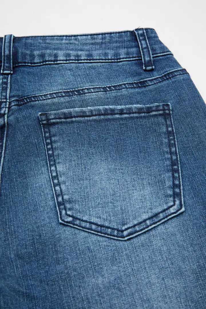 Skinny capri broek met Amerikaanse vlagprint