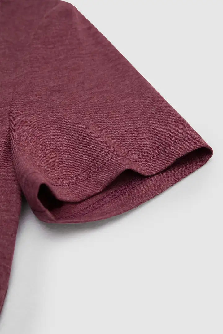 Geplooid T-shirt met V-hals en korte mouwen