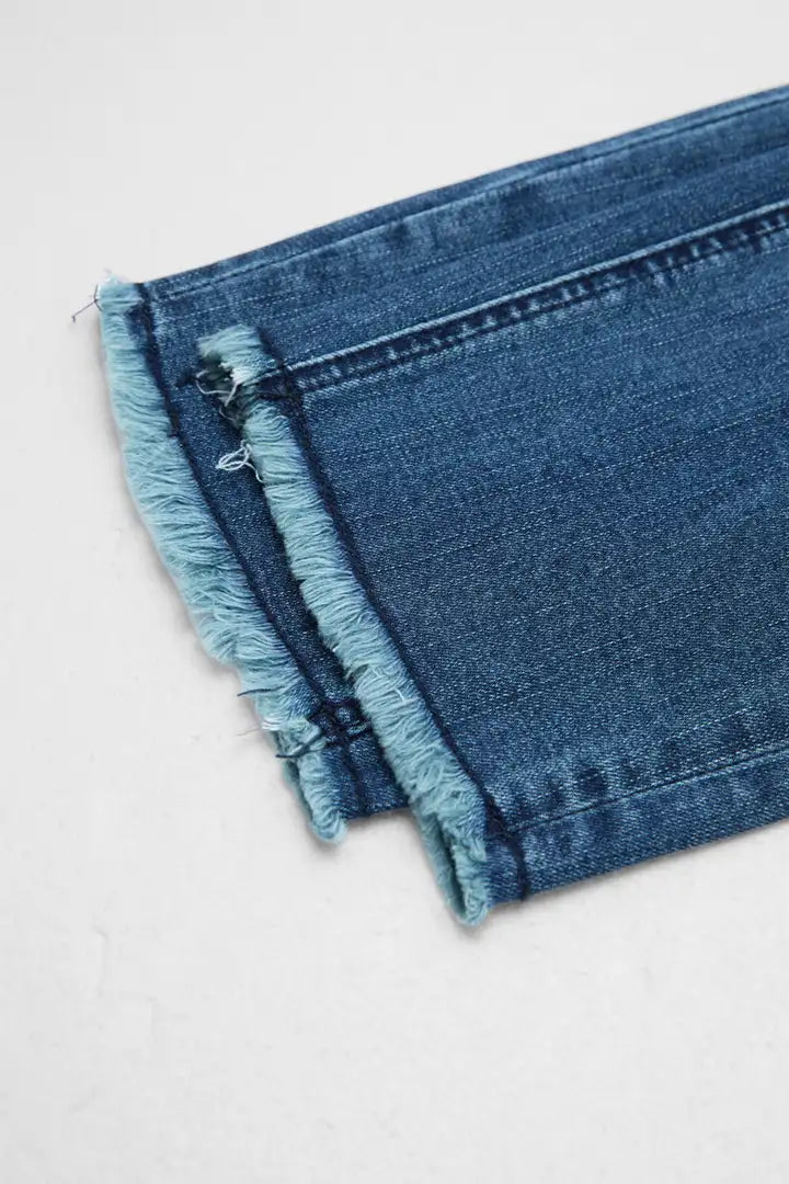 Skinny capri broek met Amerikaanse vlagprint