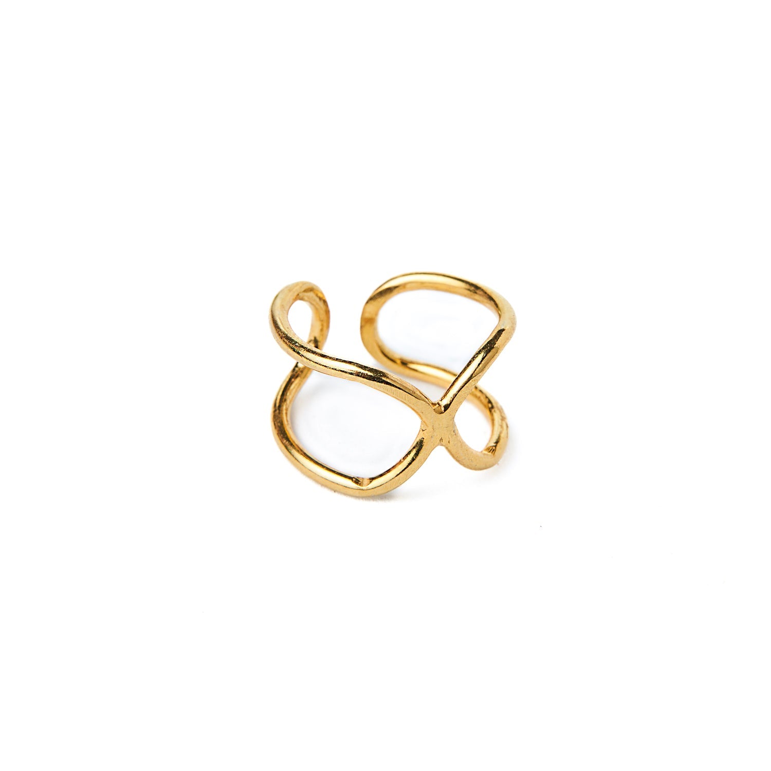 Ring met kruisend ontwerp