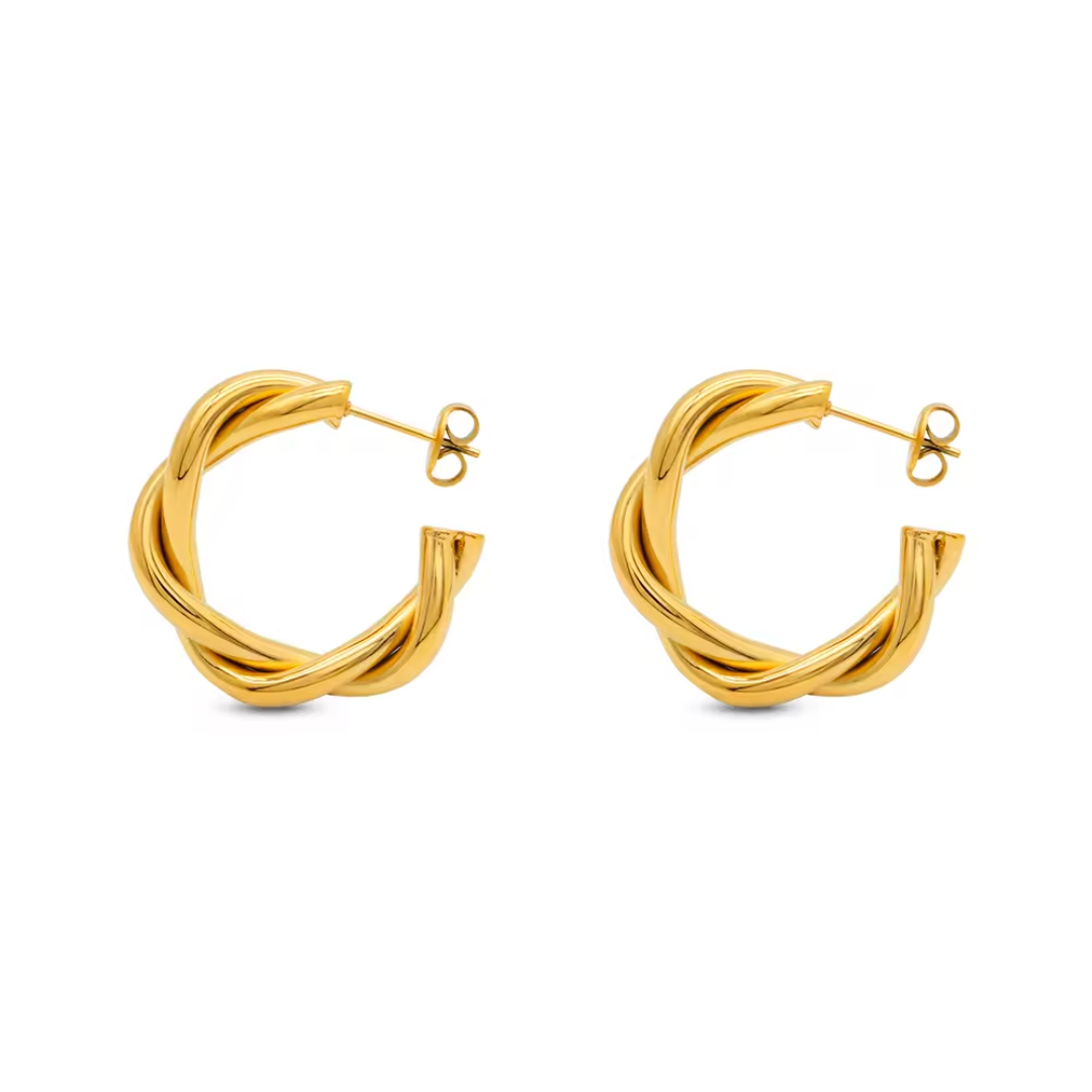 Statement oorringen met gedraaid design
