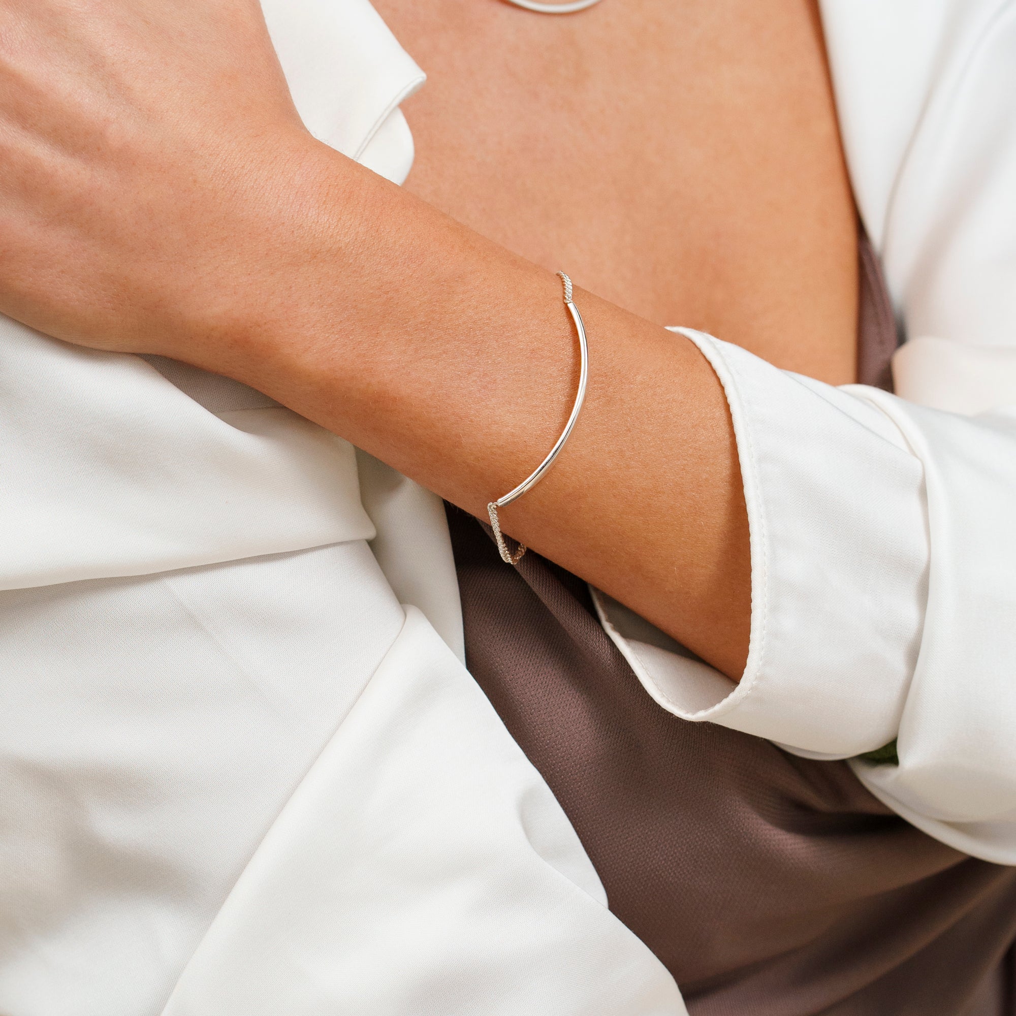 Glanzende ringarmband