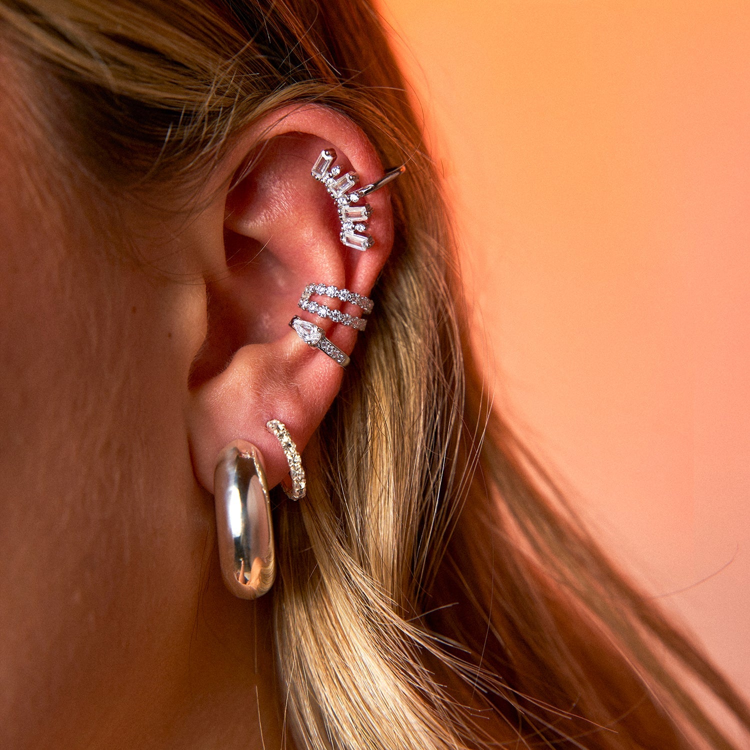 Doorlopende earcuff Shine On