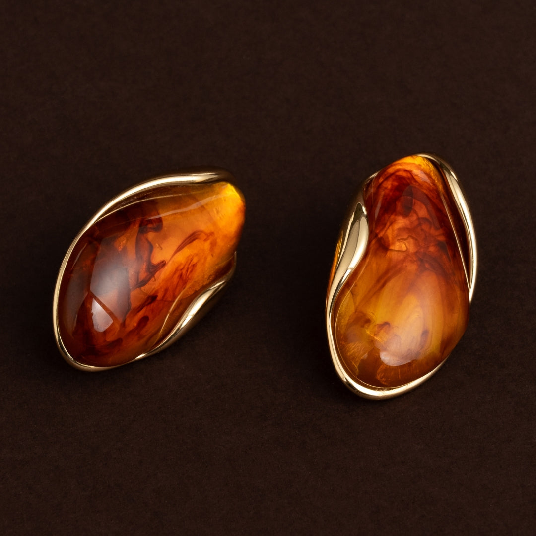 Oorbellen Amber Flames