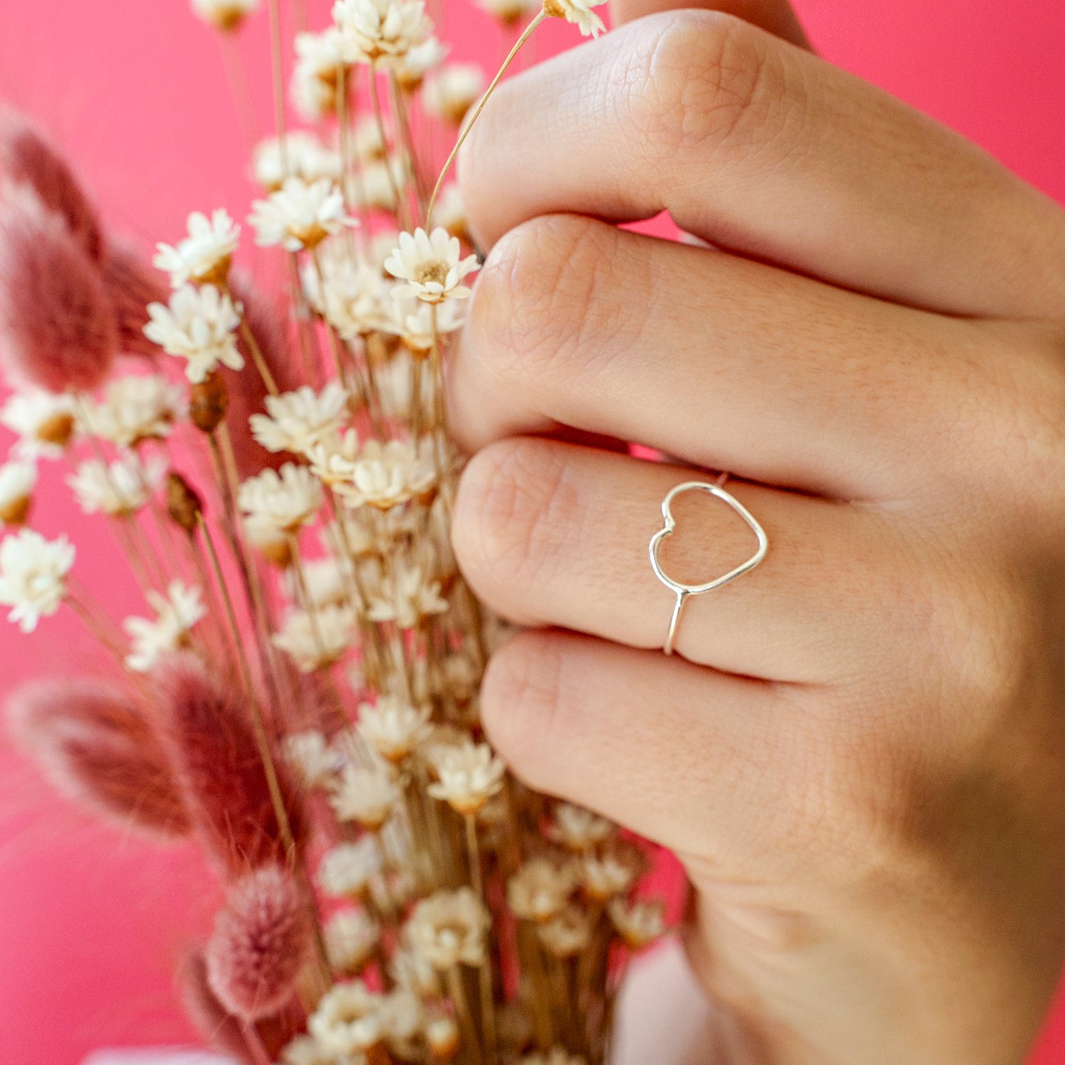 Fijne ring met liefde en hart
